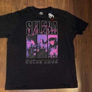 Selena Dulce Amor Black Graphic Tee